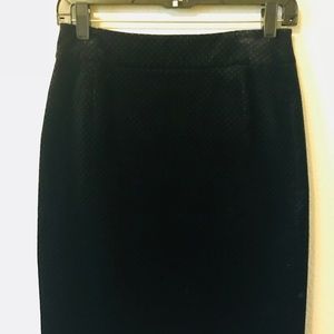 J. Crew Velvet Polka Dot Pencil Skirt